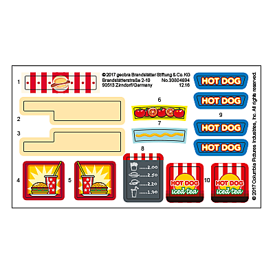 30804694_sparepart/Etikett 9222 "Slimer mit Hot Dog Stand"